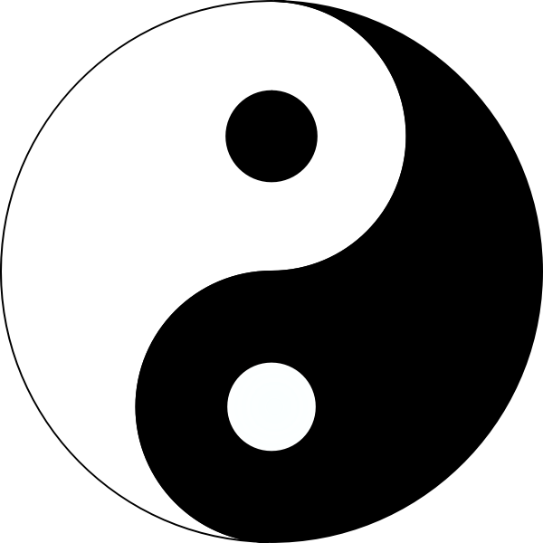 SVG Vector illustration of basic Ying-Yang symbol