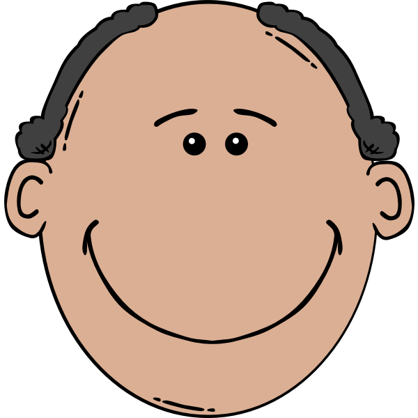 SVG Vector illustration of big mouth man039s face