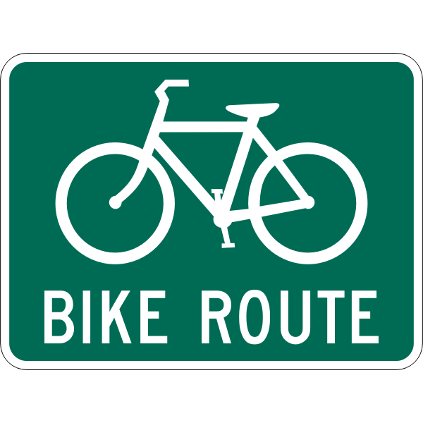 SVG Vector illustration of bike route traffic sign