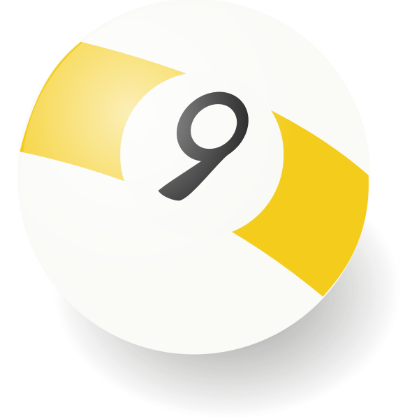 SVG Vector illustration of billiard ball number 9