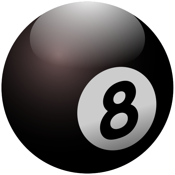 SVG Vector illustration of billiard ball number eight