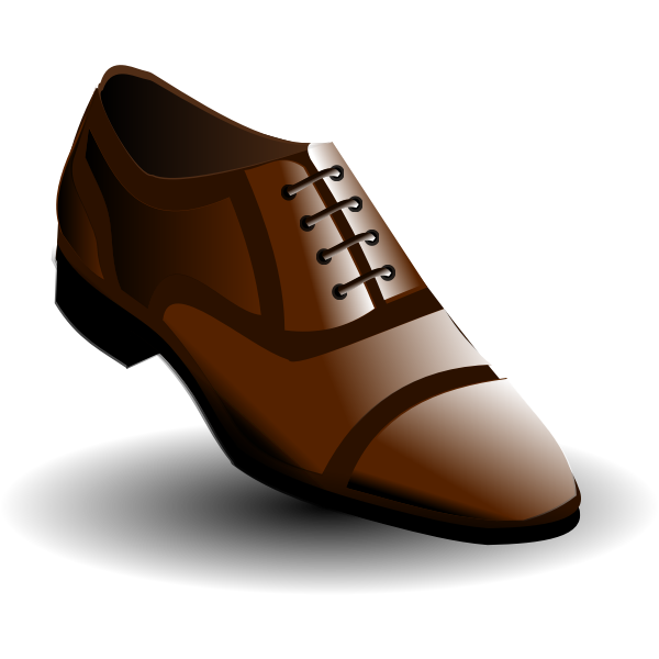 SVG Vector illustration of black and brown men039s shoes