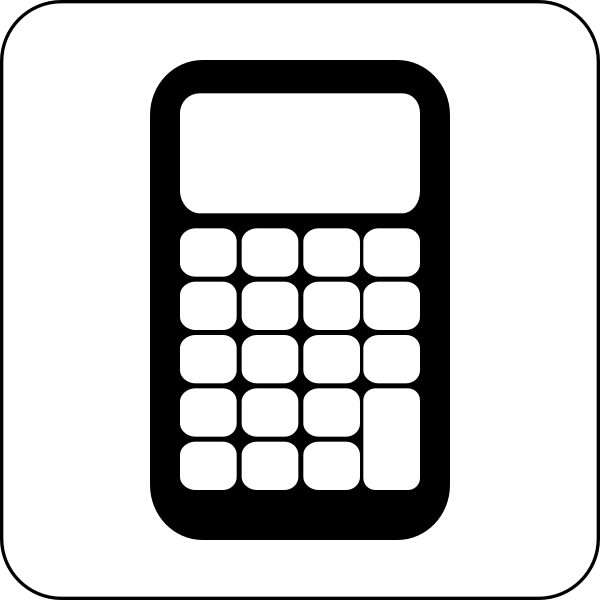 SVG Vector illustration of black and white calculator icon