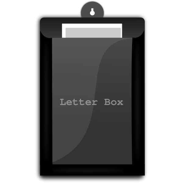 SVG Vector illustration of black and white letter box