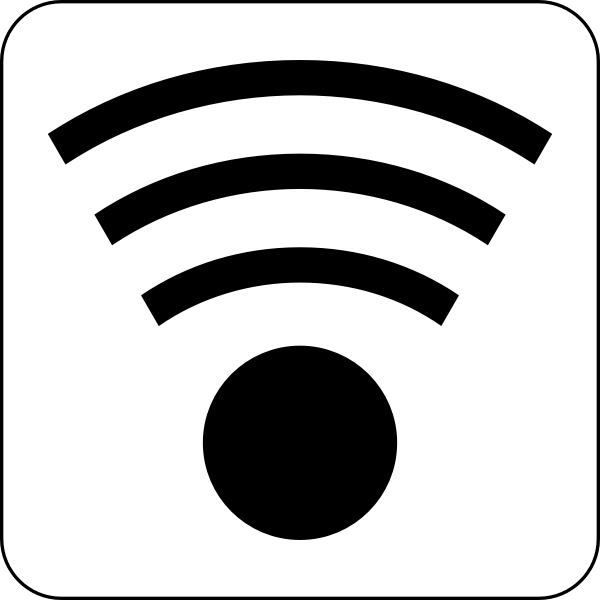 SVG Vector illustration of black and white wireless icon