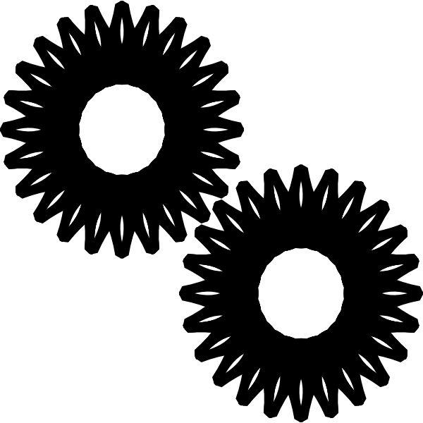 SVG Vector illustration of black sprockets