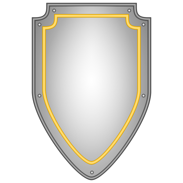 SVG Vector illustration of blank metal shield