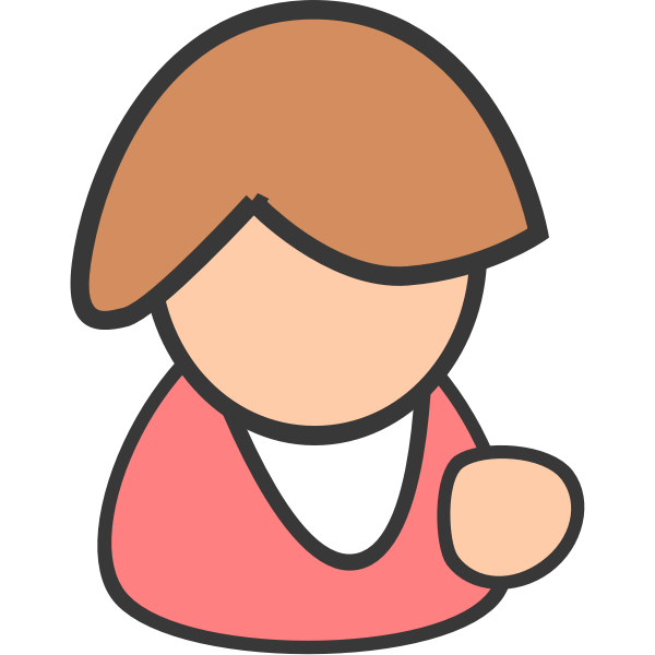 SVG Vector illustration of blank pink female avatar