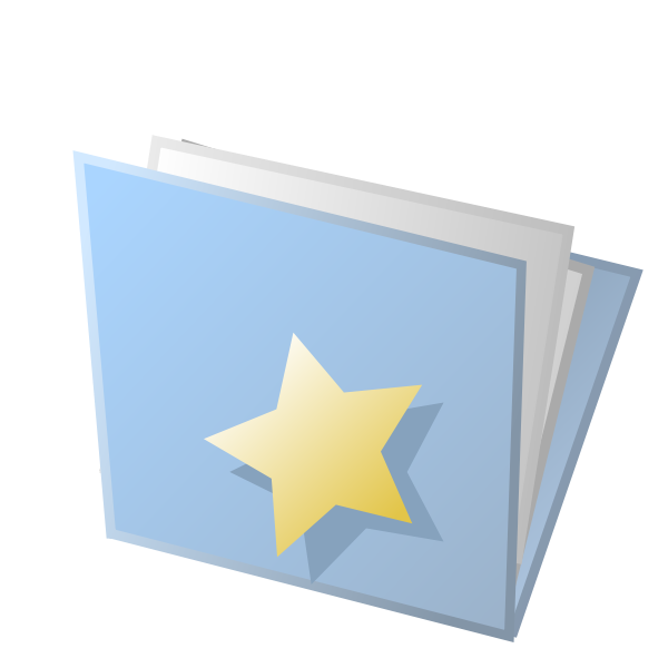 SVG Vector illustration of blue favourites document folder