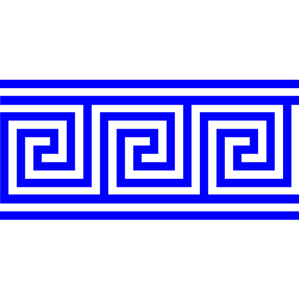 SVG Vector illustration of blue line Greek key pattern