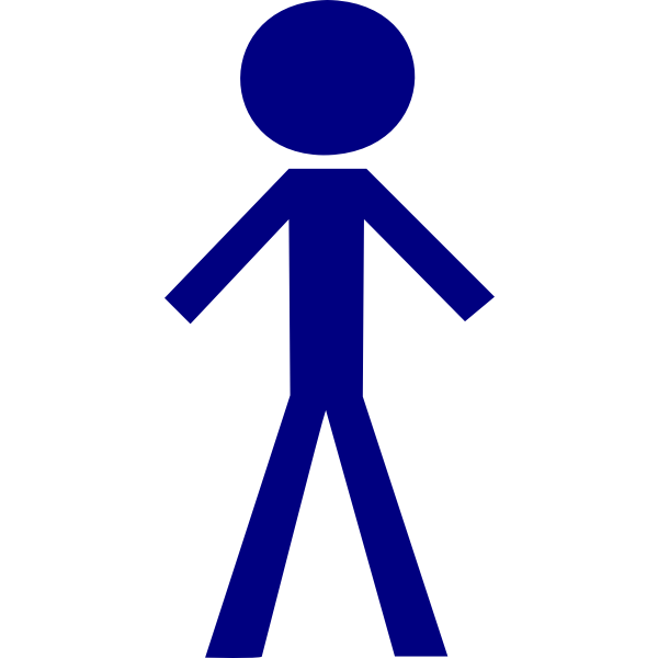 SVG Vector illustration of blue male stick figure
