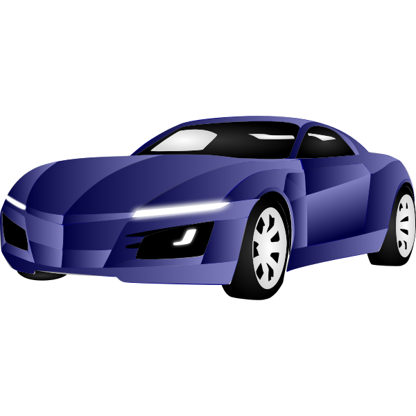 SVG Vector illustration of blue sports car