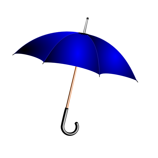 SVG Vector illustration of blue umbrella