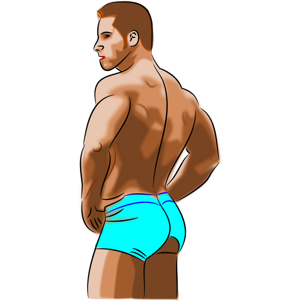 SVG Vector illustration of body builder