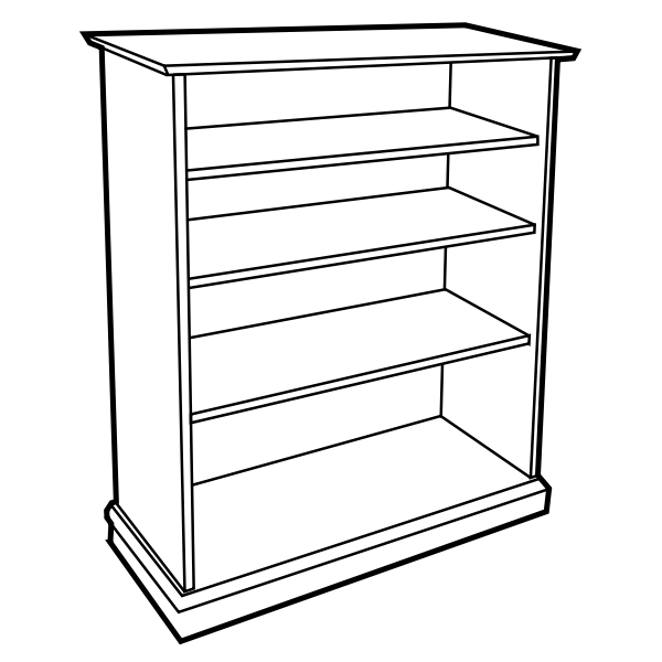 SVG Vector illustration of bookshelf without books