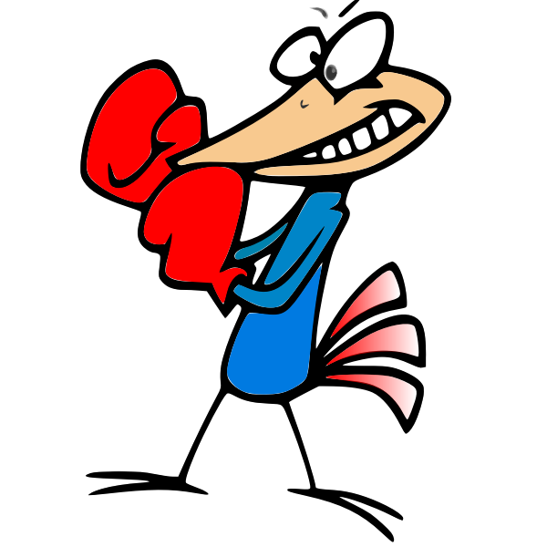 SVG Vector illustration of boxing chick