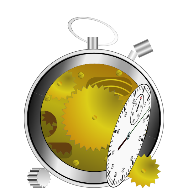 SVG Vector illustration of broken manual stopwatch