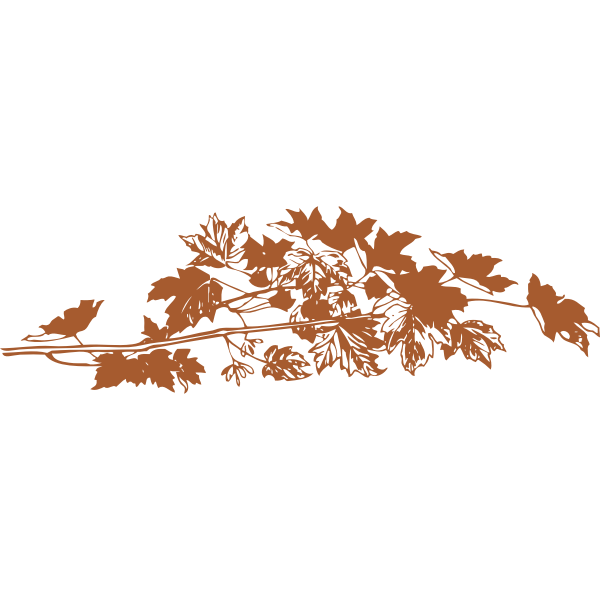 SVG Vector illustration of brown autumn leaves