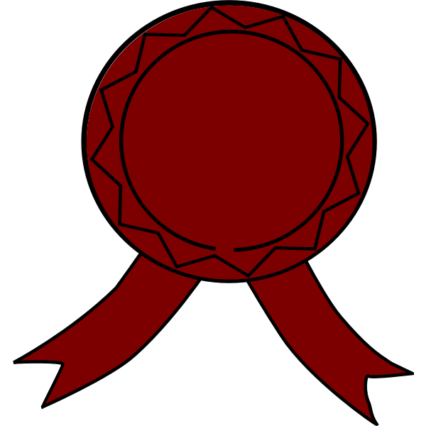 SVG Vector illustration of brown award ribbon