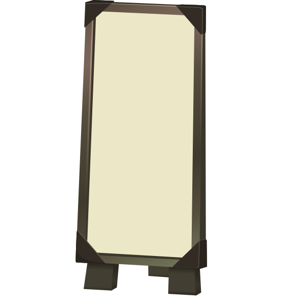 SVG Vector illustration of brown mansized mirror