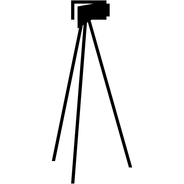 SVG Vector illustration of camera on tripod sign