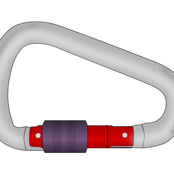 SVG Vector illustration of carabiner