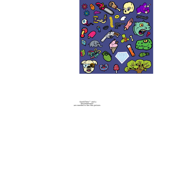 SVG Vector illustration of cartoon characters selection