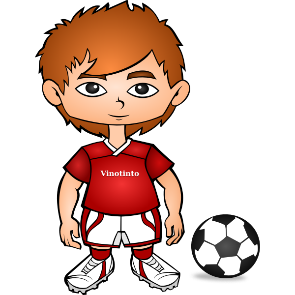 SVG Vector illustration of cartoon soccer player
