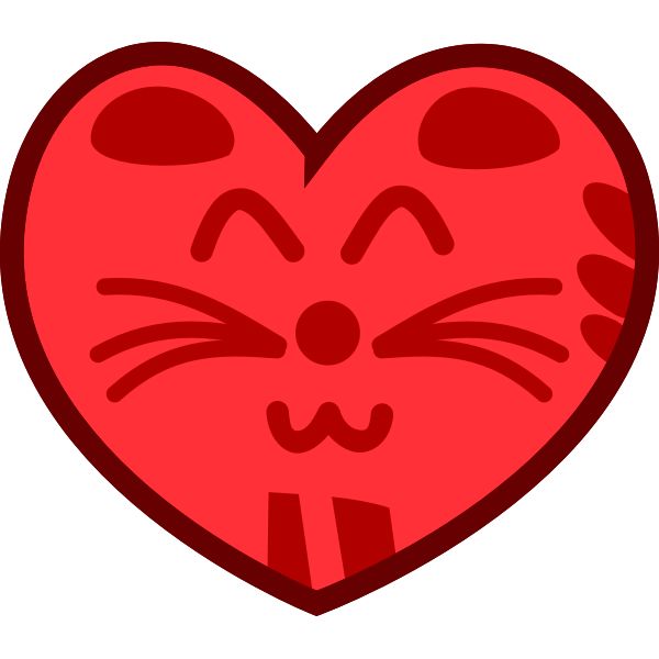 SVG Vector illustration of cat039s heart