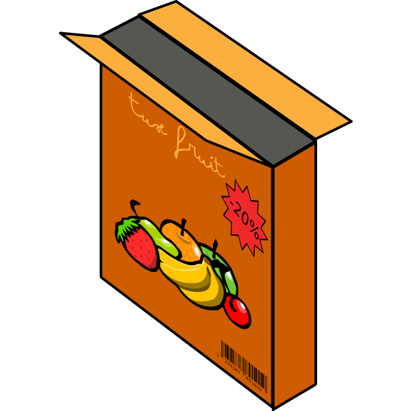 SVG Vector illustration of cereals with fruit box