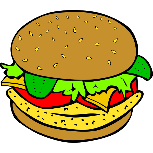 SVG Vector illustration of chicken burger