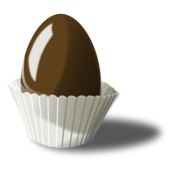 SVG Vector illustration of chocolate egg