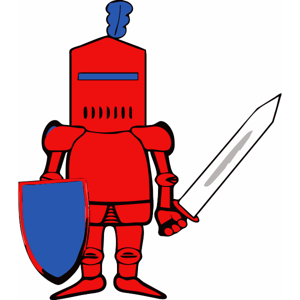 SVG Vector illustration of classic knight in armor
