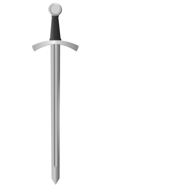 SVG Vector illustration of classic metal sword