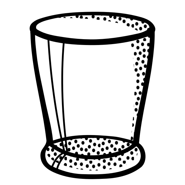 SVG Vector illustration of clear glass water glass