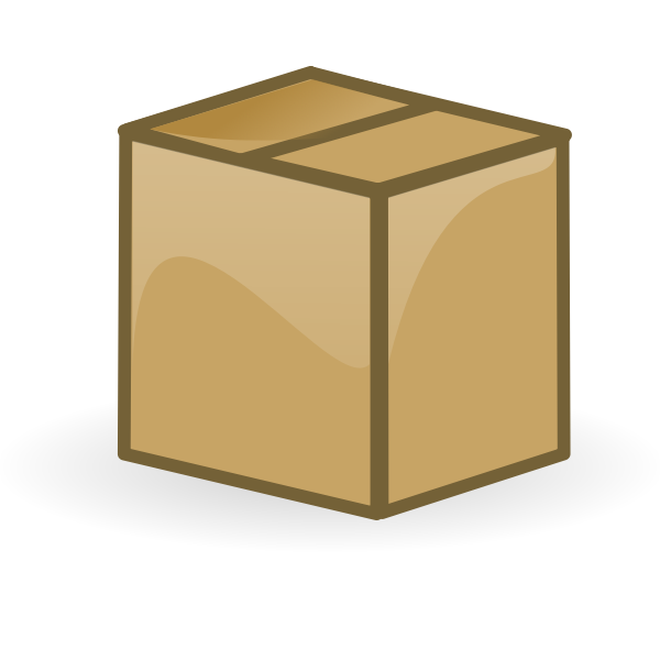 SVG Vector illustration of closed brown cardboard box