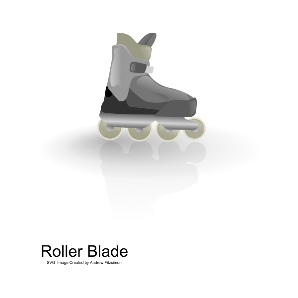 SVG Vector illustration of color rollerblades with shadow
