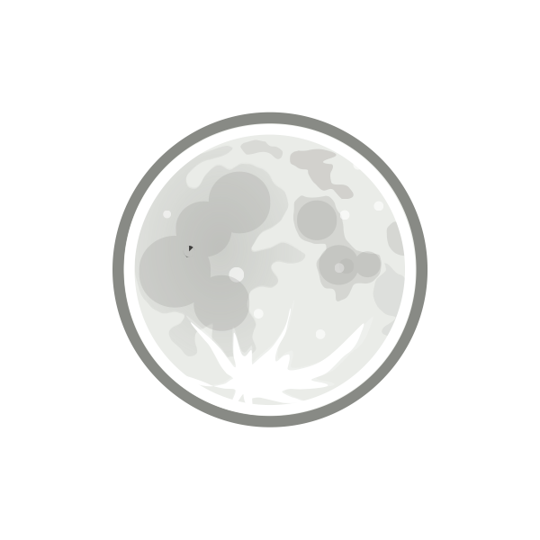 SVG Vector illustration of color weather forecast icon for clear night sky