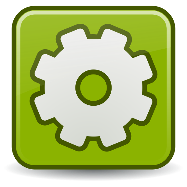 SVG Vector illustration of colored gear wheel