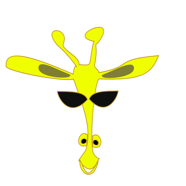 SVG Vector illustration of colored giraffe cartoon face