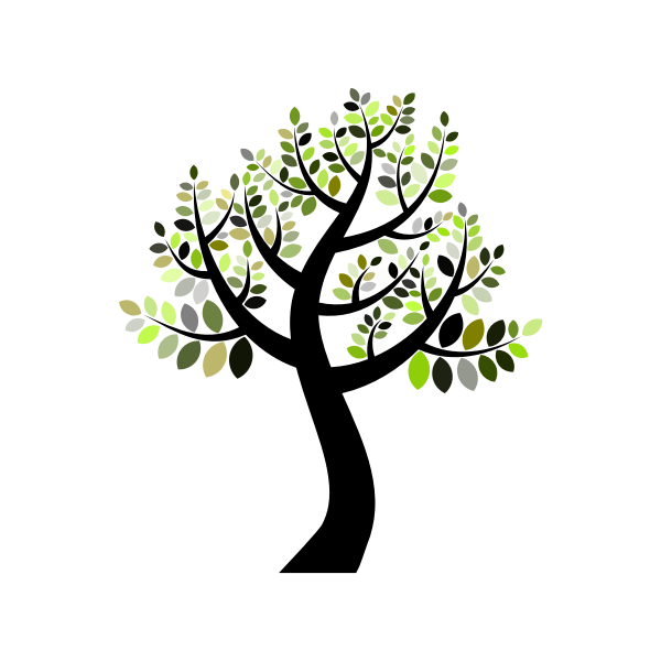 SVG Vector illustration of colorful tree