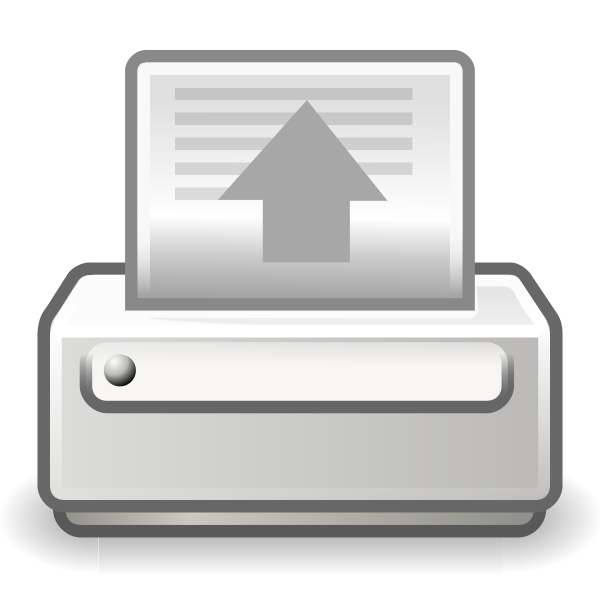 SVG Vector illustration of computer printer OS icon