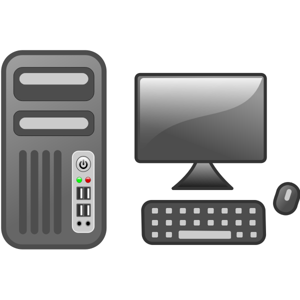 SVG Vector illustration of computer workstation