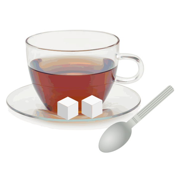 SVG Vector illustration of cup of tea
