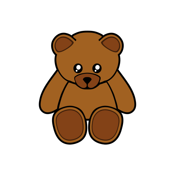 SVG Vector illustration of cute crying teddy bear