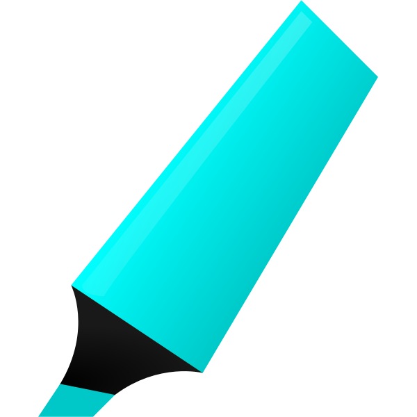 SVG Vector illustration of cyan highlighter