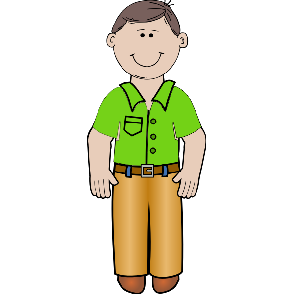SVG Vector illustration of daddy in green shirt