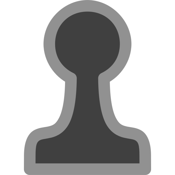 SVG Vector illustration of dark chess figure pawn