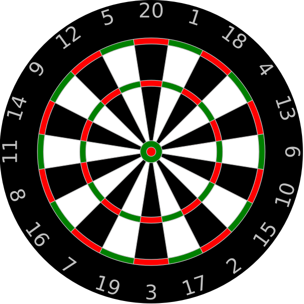 SVG Vector illustration of dartboard