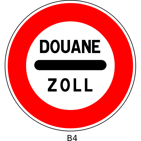 SVG Vector illustration of douane traffic sign